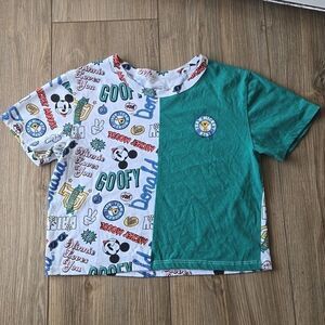 Disney Mickey Mouse Two-Tone Crop Top